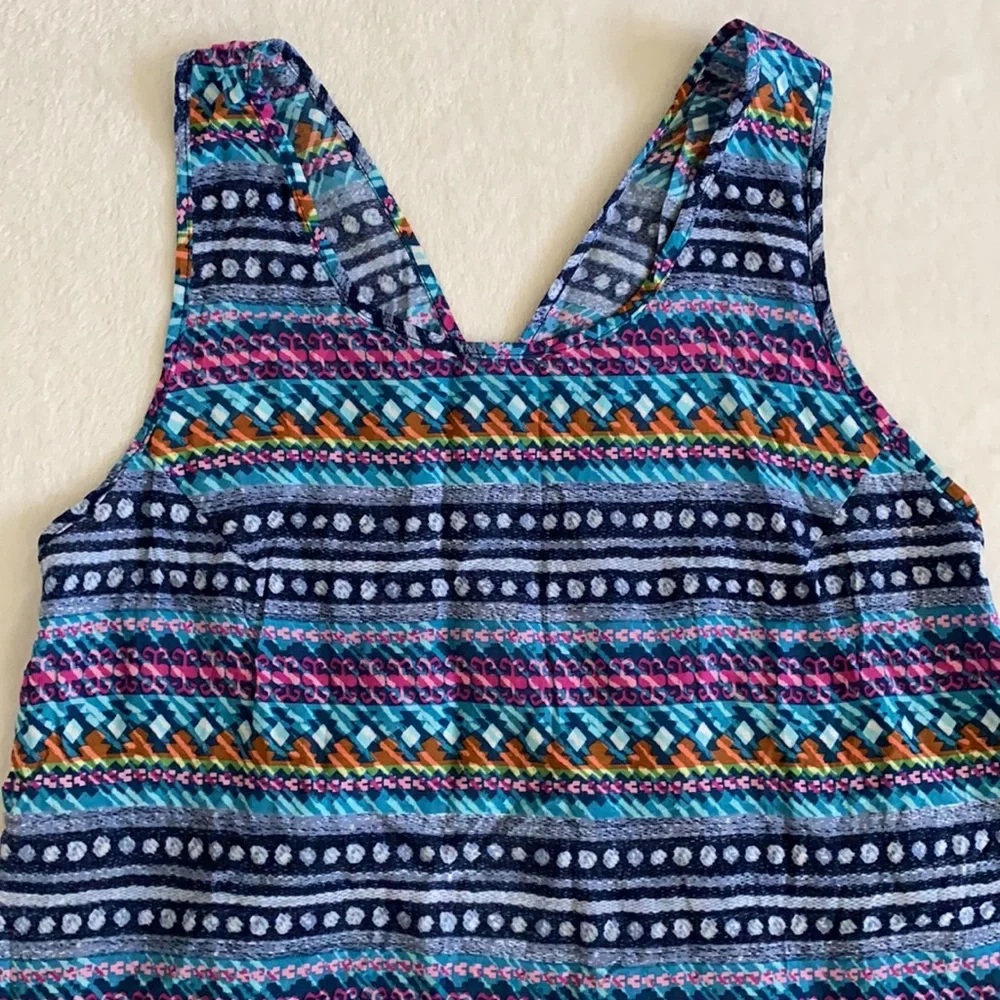 {NWT} Vera Bradley | Indigo Stripe Sleeveless Rayon Pajama Tank Top (M 8-10) - Picture 5 of 15